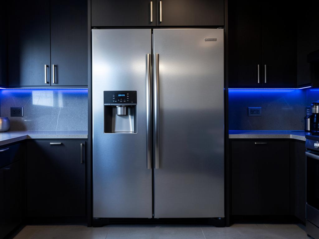 Nevecón de dos puertas en una cocina moderna